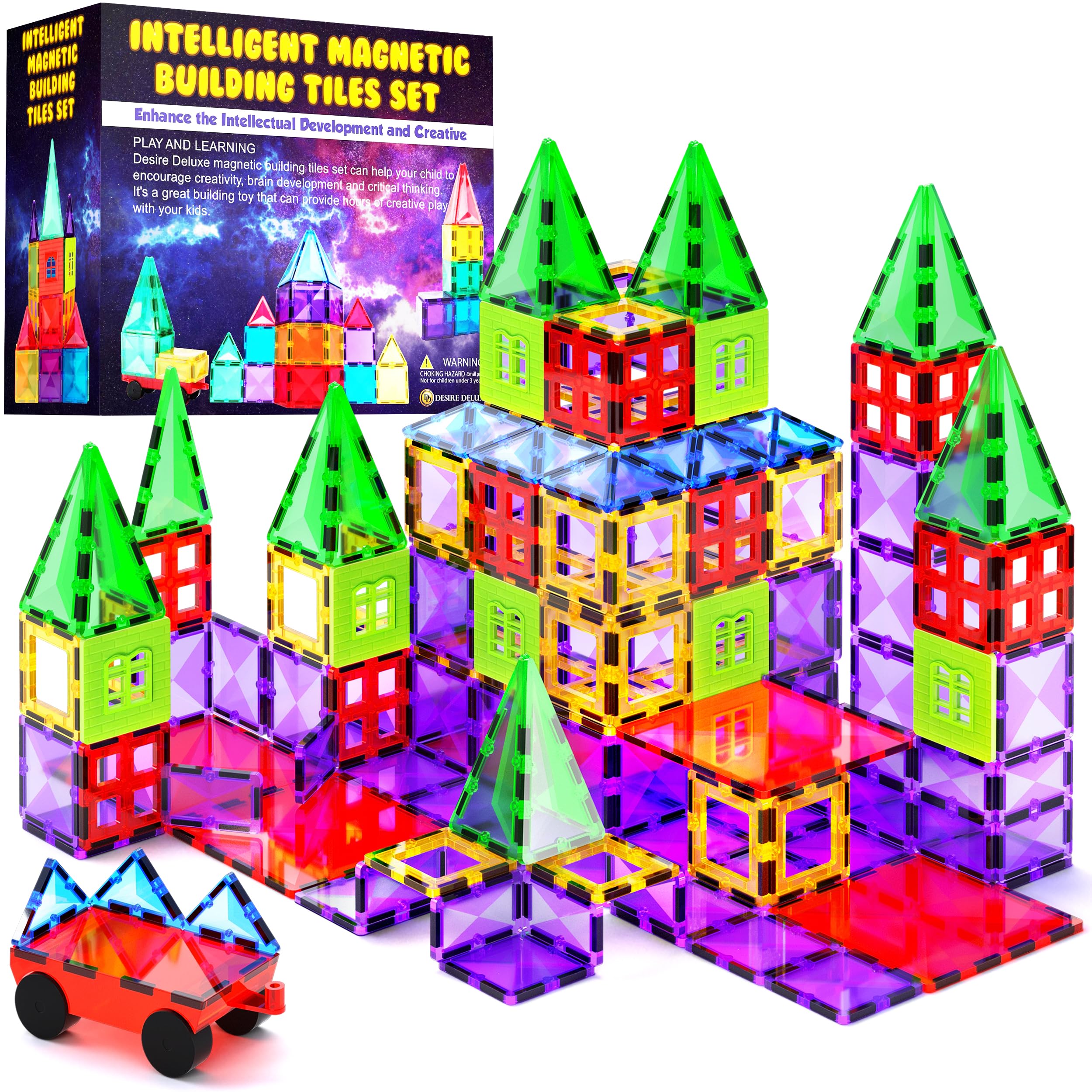 Magnetic Building Tiles – 50 Pieces Set